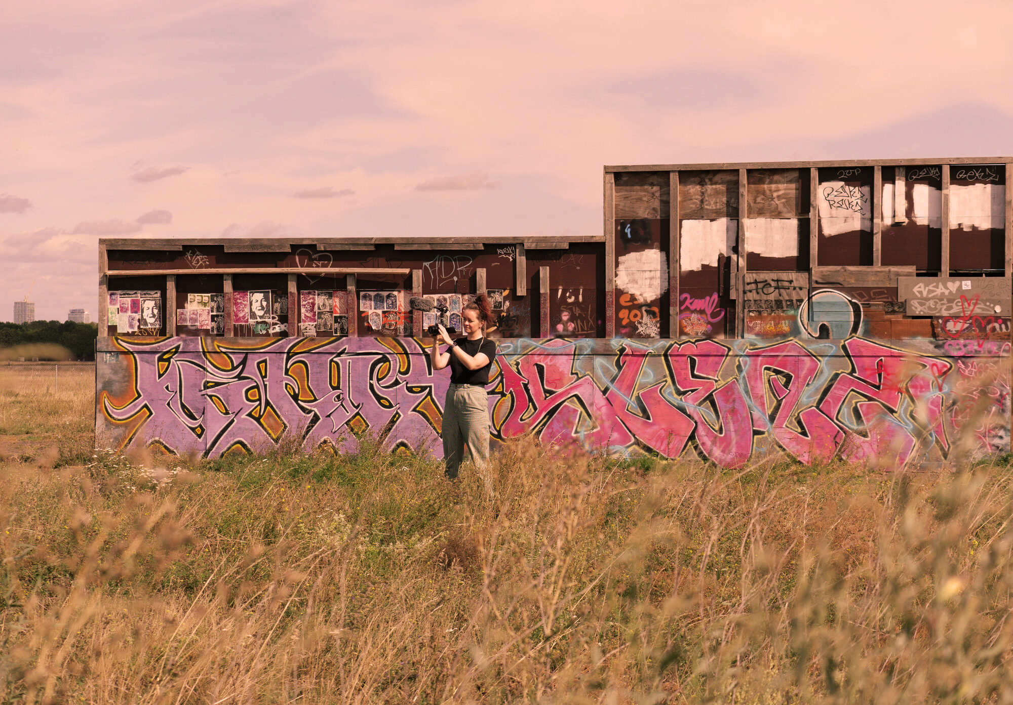 Maud Dieminger filming on location